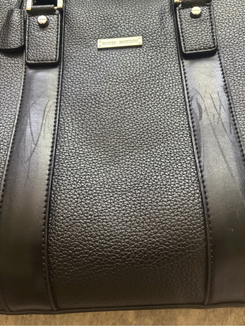 Brooks Brothers Black Leather Briefcase